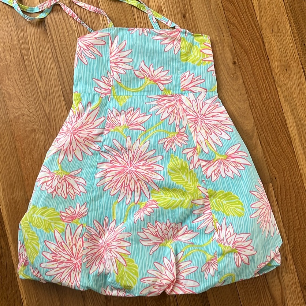Lilly Pulitzer size 5 floral All dahled Up Carolina bubble sundress shift dress